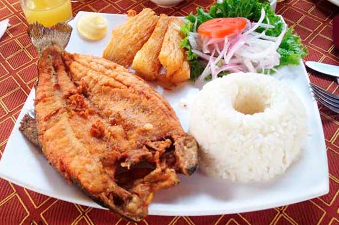 Fried Andean Trout Peruvian food