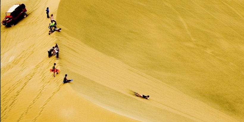 Sandboarding in Huacachina